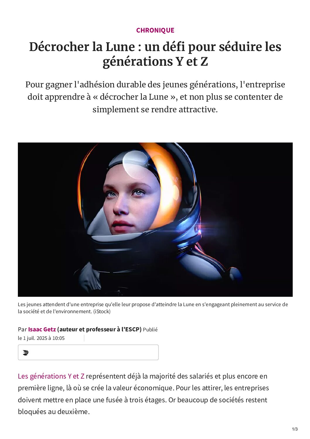 Les générations Y et Z veulent plus qu’une entreprise attractive : elles cherchent une cause inspirante