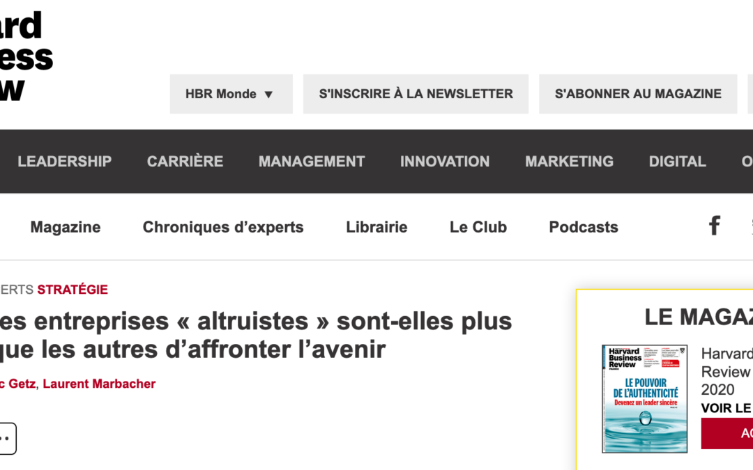 Harvard Business Review France : notre chronique du 6 Mai 2020